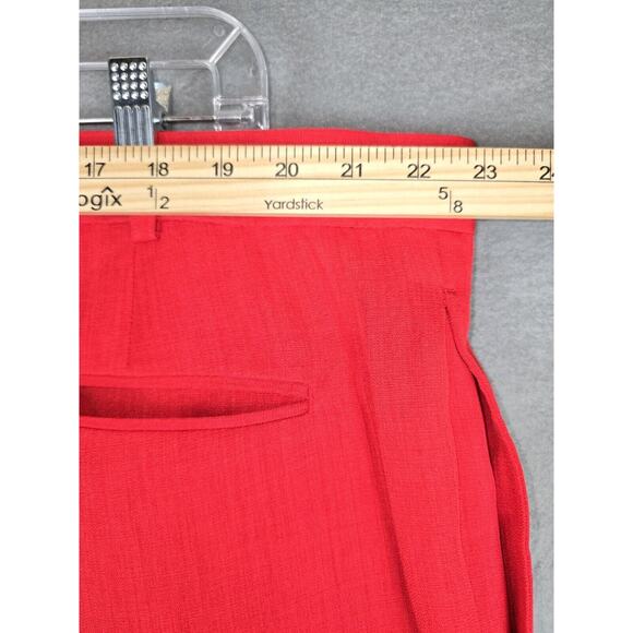 J. Vital Men's Pleated Front Pants 4X (46-48) Cuff Wide Leg Red - NWT - Picture 4 of 9